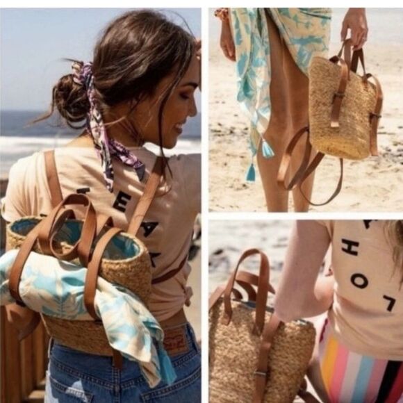 Beach Towel Holder Satchel Picnic Backpack Cooler Euro Summer  Break - Picture 14 of 14